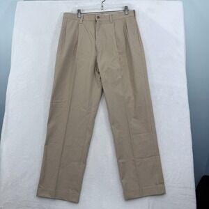 Vintage CC Filson Dress Pants Men 34 (32x29) Beige Pleated Front Business Casual